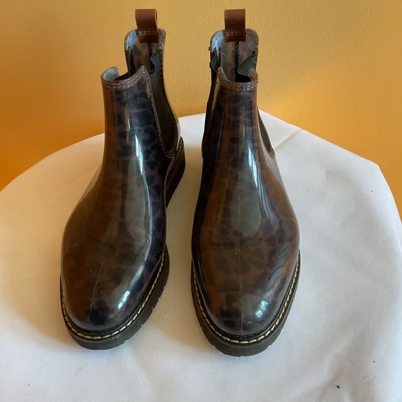 Cougar Brown Kensington Leopard Print Boots size 9 - Picture 1 of 7